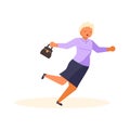 Concept of the old woman tripped Royalty Free Stock Photo